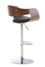 BHM Germany Barová židle Kingston, textil, ořech / tmavě šedá