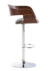 BHM Germany Barová židle Kingston, textil, ořech / světle šedá