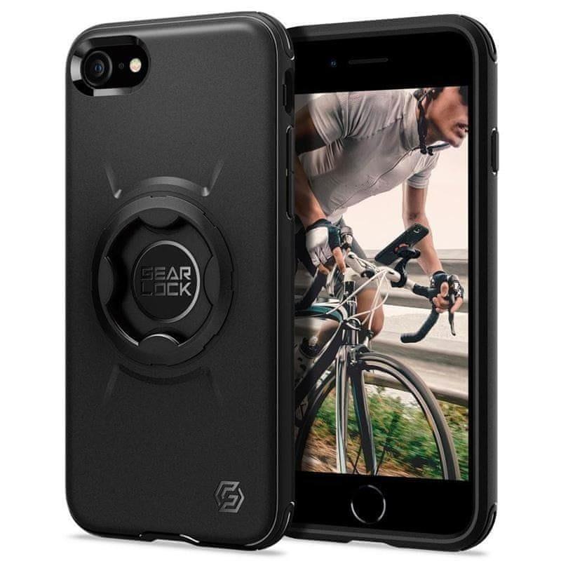 Spigen Ochranný kryt Gearlock Bike Mount Case pro Apple iPhone SE/8/7 ACS01590, černý