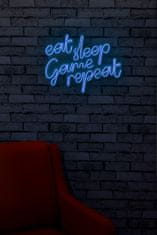 ASIR GROUP ASIR Nástěnná dekorace s led osvětlením EAT SLEEP modrá