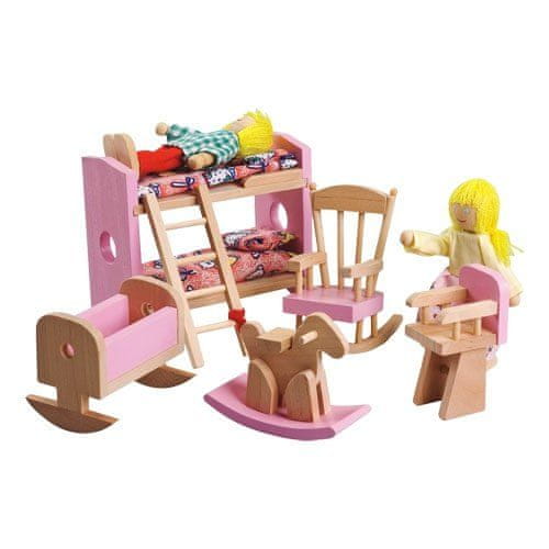 Artspect Dřevěný nábytek pro panenky - Dětský pokoj