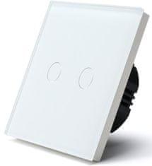 iQtech vypínač Millennium NoN Zigbee, 2× Smartlife, bílý