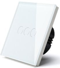 iQtech vypínač Millennium NoN Zigbee, 3×, Smartlife, bílý