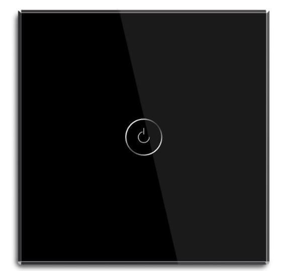 iQ-Tech vypínač Millennium NoN WiFi, 1×, Smartlife, černý
