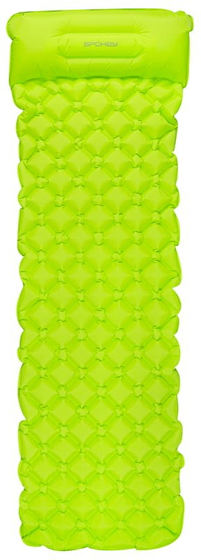 Spokey AIR BED PILLOW Nafukovací matrace s polštářkem 190x60x6 cm zelená