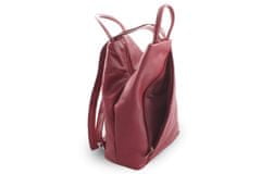 Arwel Vínový kožený batůžek a kabelka Hazelien
