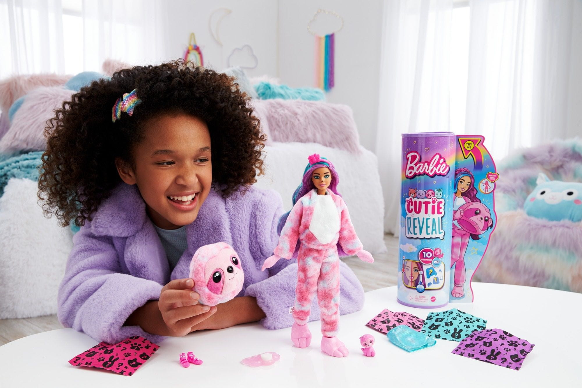 Mattel Barbie Cutie Reveal panenka série 2 Vysněná země - Lenochod HJL56