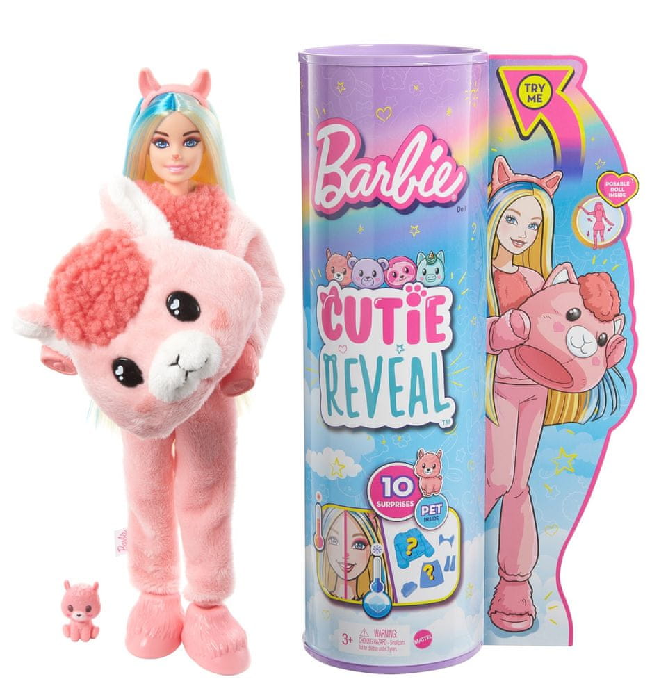 Mattel Barbie Cutie Reveal panenka série 2 Vysněná země - Lama HJL56 - rozbaleno