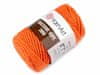 Kraftika 1ks (770) oranžová pletací příze macrame rope 3 mm 250 g