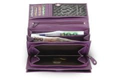 Arwel Fialová dámská kožená psaníčková peněženka Imogen