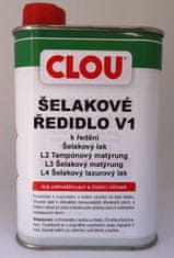 Clou V1 ředidlo šelakové pro šelakový lak, k odmaštění ploch před renovací a odstraňování skvrn, používá se k ředění šelakových výrobků a k čištění nářadí po práci, 250 ml