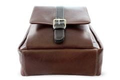 Arwel Tmavě hnědý kožený praktický batoh Fridlie