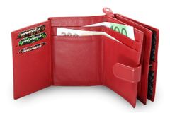 Arwel Červená dámská kožená peněženka Kendall