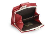 Arwel Červená dámská kožená rámová peněženka Norah