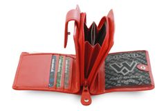 Arwel Červená dámská kožená peněženka Makenzie