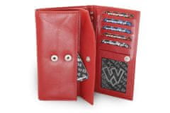 Arwel Červená dámská kožená psaníčková peněženka Elizbeth