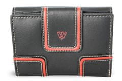 Arwel Černá dámská kožená peněženka s červeným lemováním Paislee