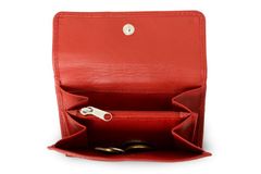 Arwel Červená dámská kožená peněženka s béžovým lemováním Paislee