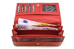 Arwel Červená dámská psaníčková kožená peněženka Esmel