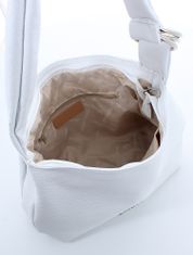 Marina Galanti kožená kabelka přes rameno - hobo bag - bílá