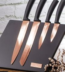 Berlingerhaus Sada nožů s magnetickým stojanem 6 ks Rosegold Metallic Line