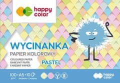 CBPAP Blok PASTELOVÝCH glazovaných papírů, A5, 100 g / m2, 10 listů, Happy Color