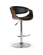 ATAN Barová židle H100 - ořech/černá