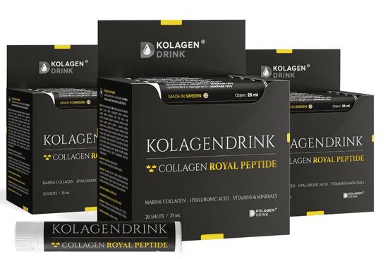 KolagenDrink 60-denní program KolagenDrink Royal Peptide Shots prémiový hydrolyzovaný mořský kolagen 3x20x25ml ampulek