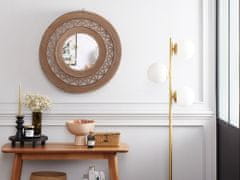 Beliani Kulaté bambusové nástěnné zrcadlo ø 62 cm světle hnědé CACOMA