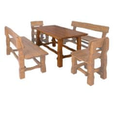 Artspect MAX - zahradní stůl z olšového dřeva, lakovaný 150x75x75cm - Brunat