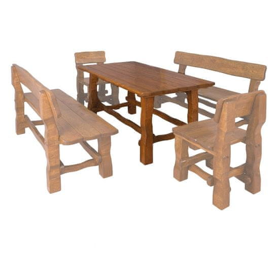 Artspect MAX - zahradní stůl z masivního olšového dřeva, lakovaný 150x75x75cm - Olše přírodní