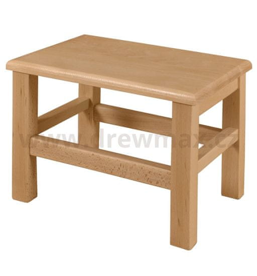 Artspect Dřevěná stolička v.26cm - Šedá