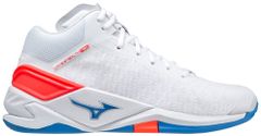 Mizuno WAVE STEALTH NEO MID / WHITE / IGNITION RED / FRENCH BLUE / 51.0/15.0