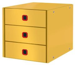 Leitz Zásuvkový box "Cosy Click&Store", teplá žlutá, 3 zásuvky, laminovaný karton, 53680019