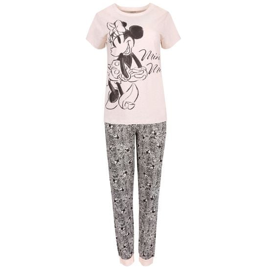 Béžové a černé dámské pyžamo s leopardím potiskem Minnie Mouse DISNEY