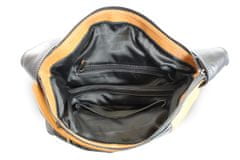Arwel Hnědo černá dámská moderní kožená kabelka Irriel
