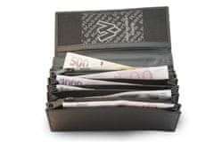 Arwel Černá kožená číšnická peněženka Nolan