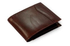 Arwel Tmavě hnědá pánská kožená peněženka Kevin
