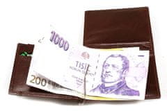 Arwel Tmavě hnědá pánská kožená peněženka Miles