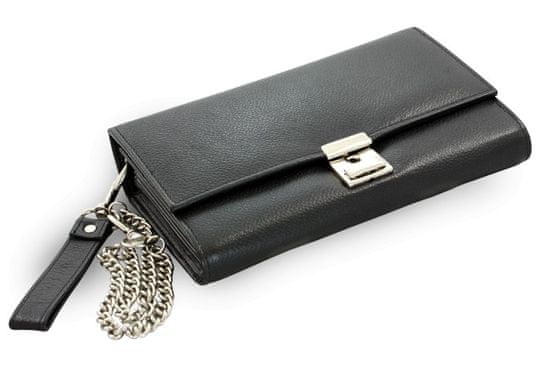 Arwel Černá kožená číšnická peněženka Adeline