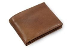 Arwel Tmavě hnědá pánská kožená peněženka Malachi
