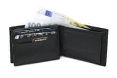 Arwel Černá pánská kožená mini peněženka Dalezya