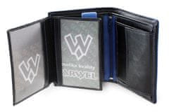 Arwel Černo modrá pánská kožená peněženka s vnitřní zápinkou Jennie
