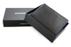 Arwel Černo modrá pánská kožená peněženka s vnitřní zápinkou Jennie