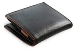 Arwel Černo hnědá pánská kožená peněženka s vnitřní zápinkou Jennie