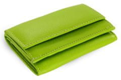 Arwel Zelená kožená mini peněženka Athena