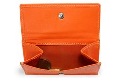 Arwel Oranžová kožená mini peněženka Athena