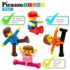 PicassoTiles PicassoTiles 4dílná sada postaviček pro rodinu