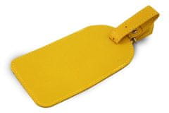 Arwel Žlutá kožená visačka na zavazadlo Brienli