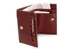 Arwel Vínová kožená mini peněženka Athena